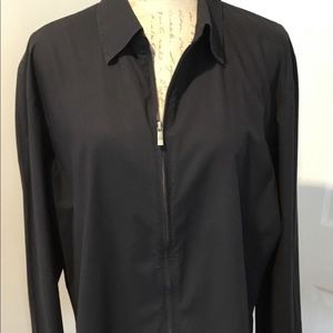 Armani Exchange  AX size large black jacket zip front with stretch